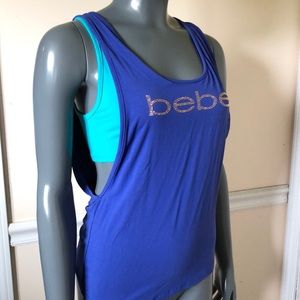 BEBE logo tank top shirt